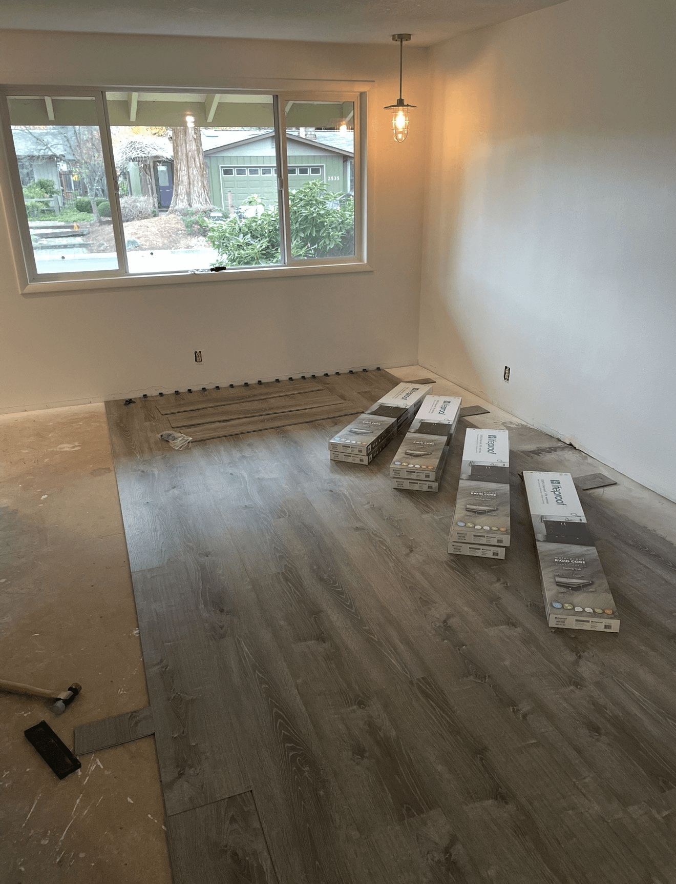 Luxury vinyl plank detail and trim