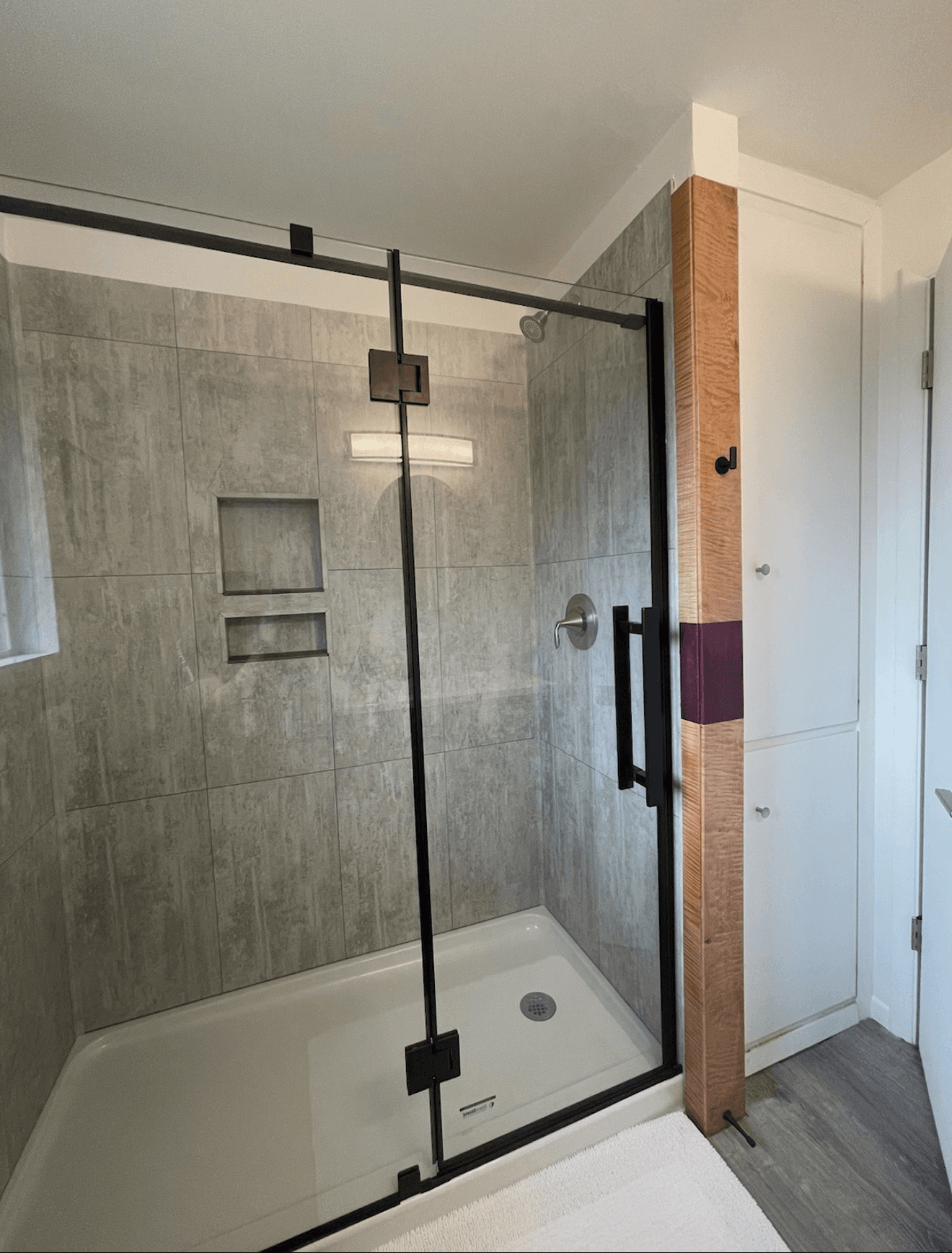 Luxury vinyl plank detail and trim