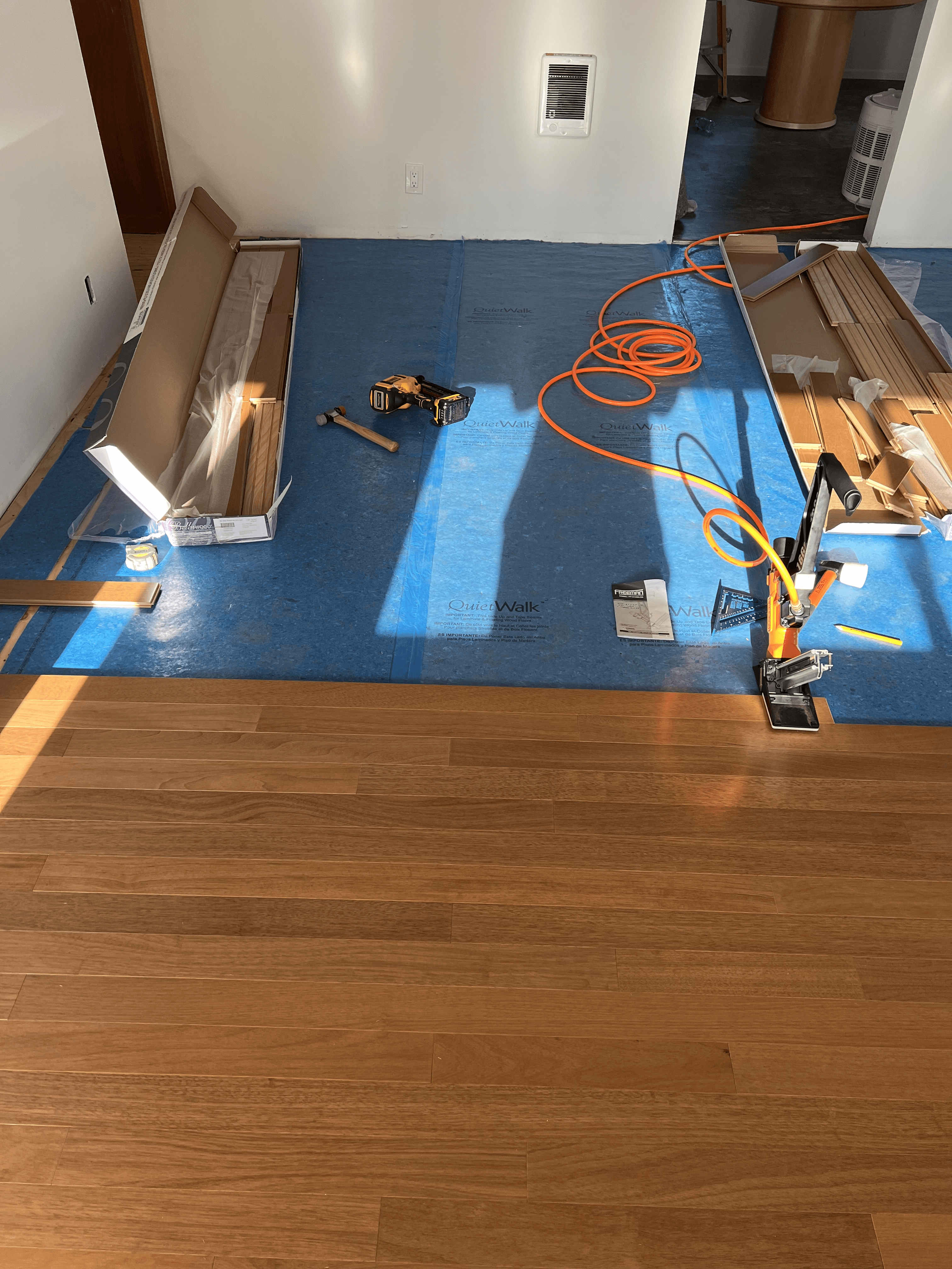 Hardwood plank detail close-up