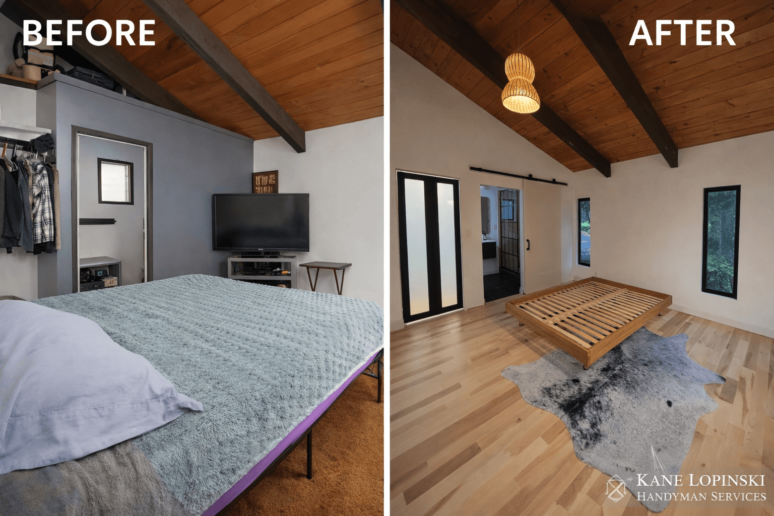 Hardwood plank detail close-up